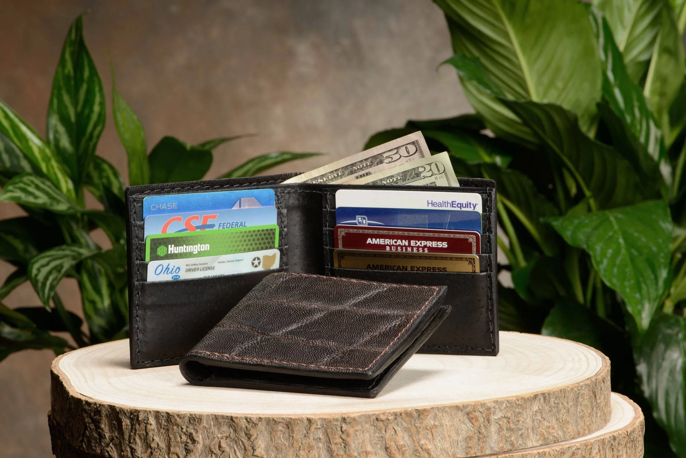 Dark Brown Elephant Bifold Wallet