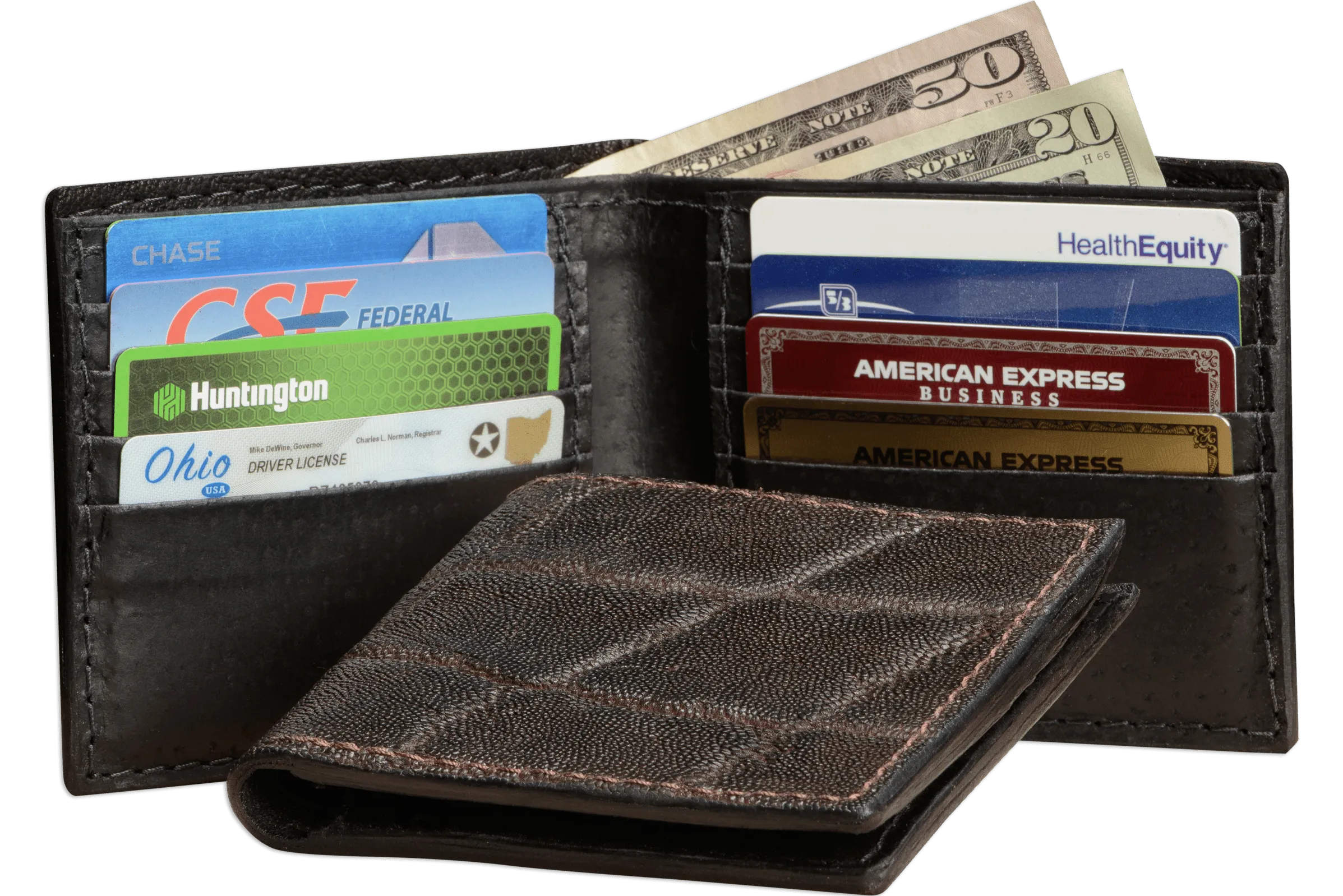 Dark Brown Elephant Bifold Wallet