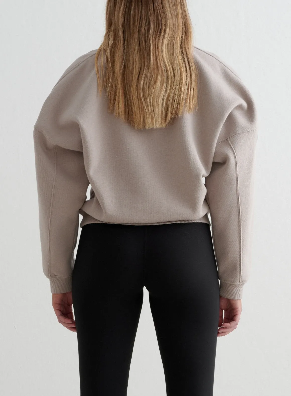 Dark Clay Varsity Sweat Half Zip
