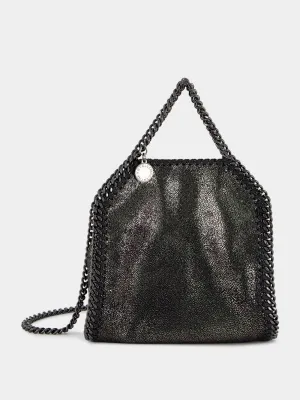 Dark Grey Metallic Falabella Tiny Tote Bag