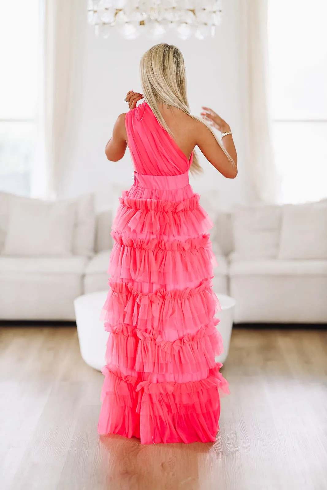 Darling at the Dance Maxi Gown Dress - Pink