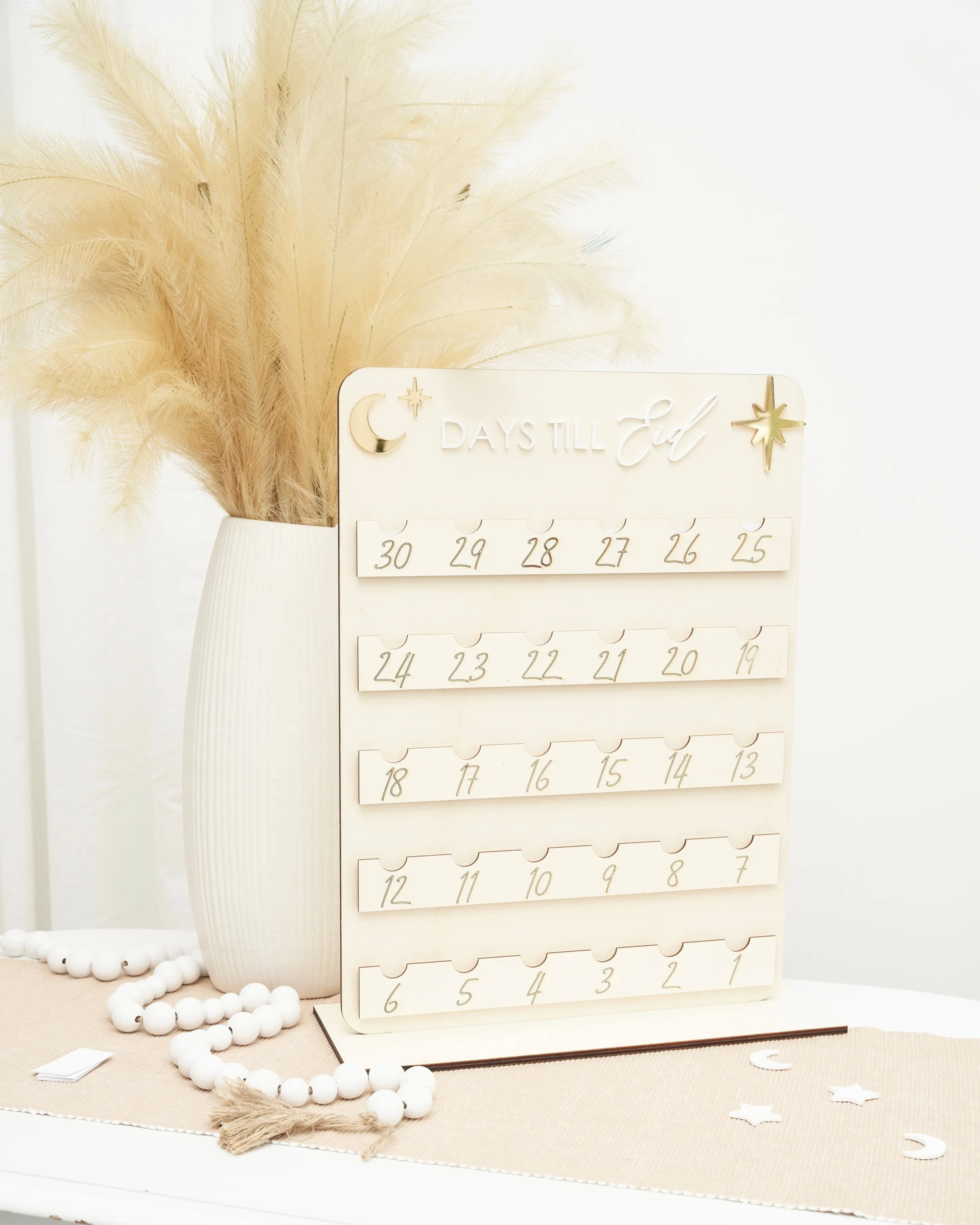 Days Till Eid Countdown with Card Slots - Freestanding