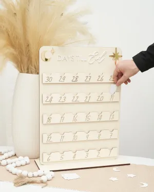 Days Till Eid Countdown with Card Slots - Freestanding