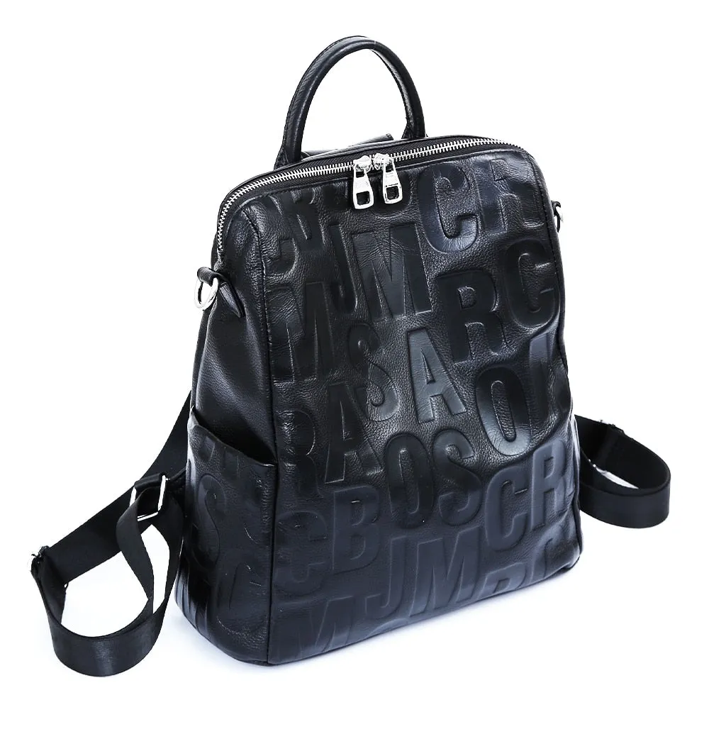Designer Leather Backpack Shoulder Bag Commuter Backpack for Women