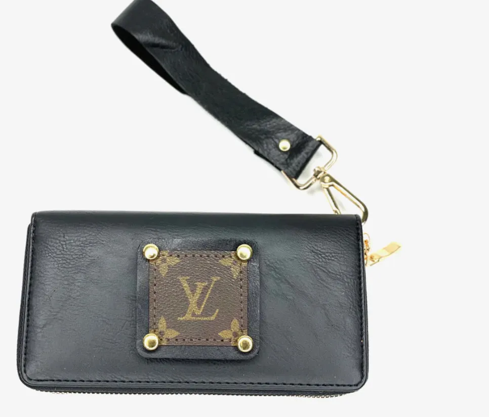 Designer Upcycle LV: Double Wallet Wristlet