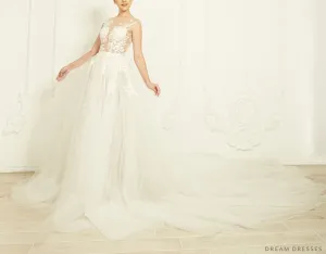 Detachable Bridal Overskirt (#Savia)