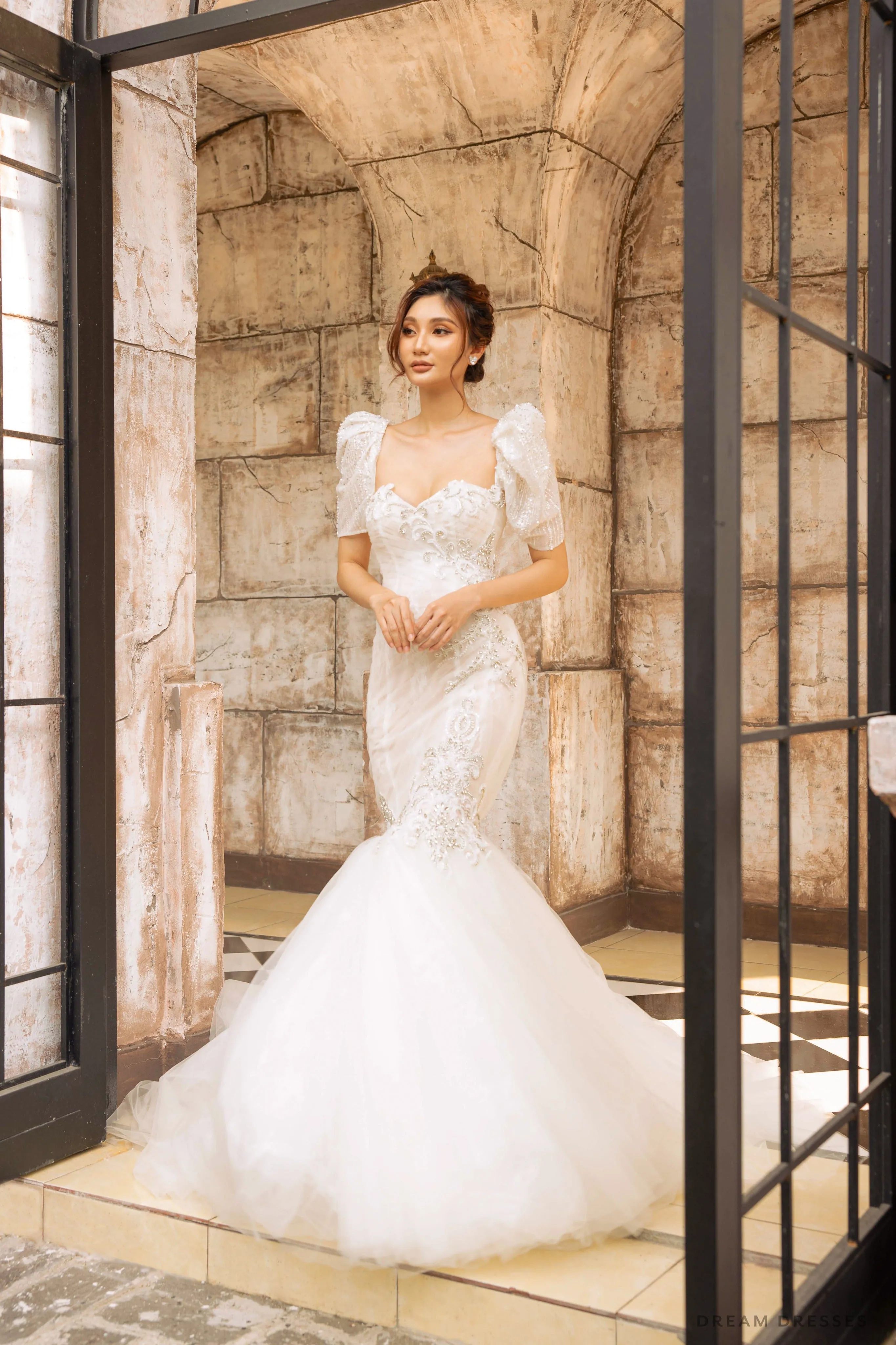 Detachable Short Sleeves for Wedding Dress (#SERENA)