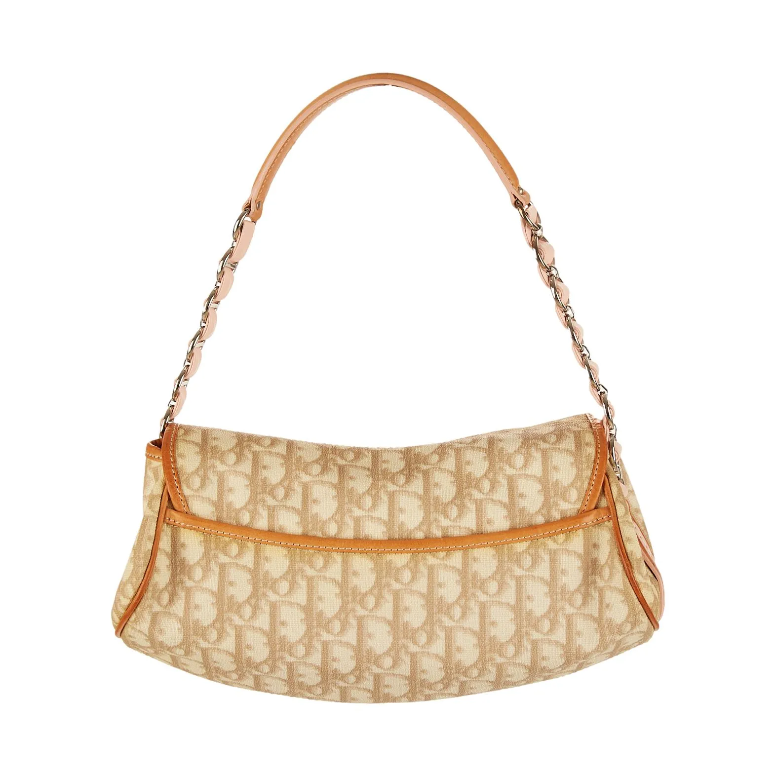 Dior Beige Logo Heart Lock Shoulder Bag