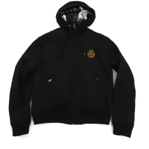 Dolce & Gabbana Black Crown Crest Zip Hoodie - L