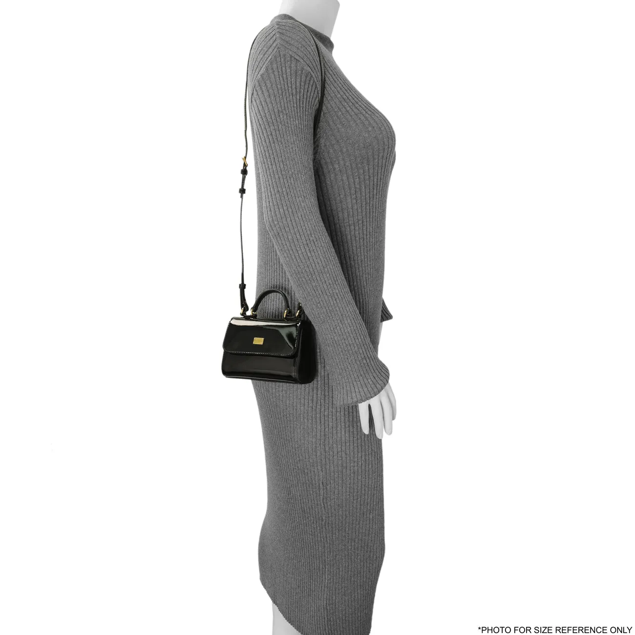 Dolce & Gabbana Black Vernice Mini Satchel