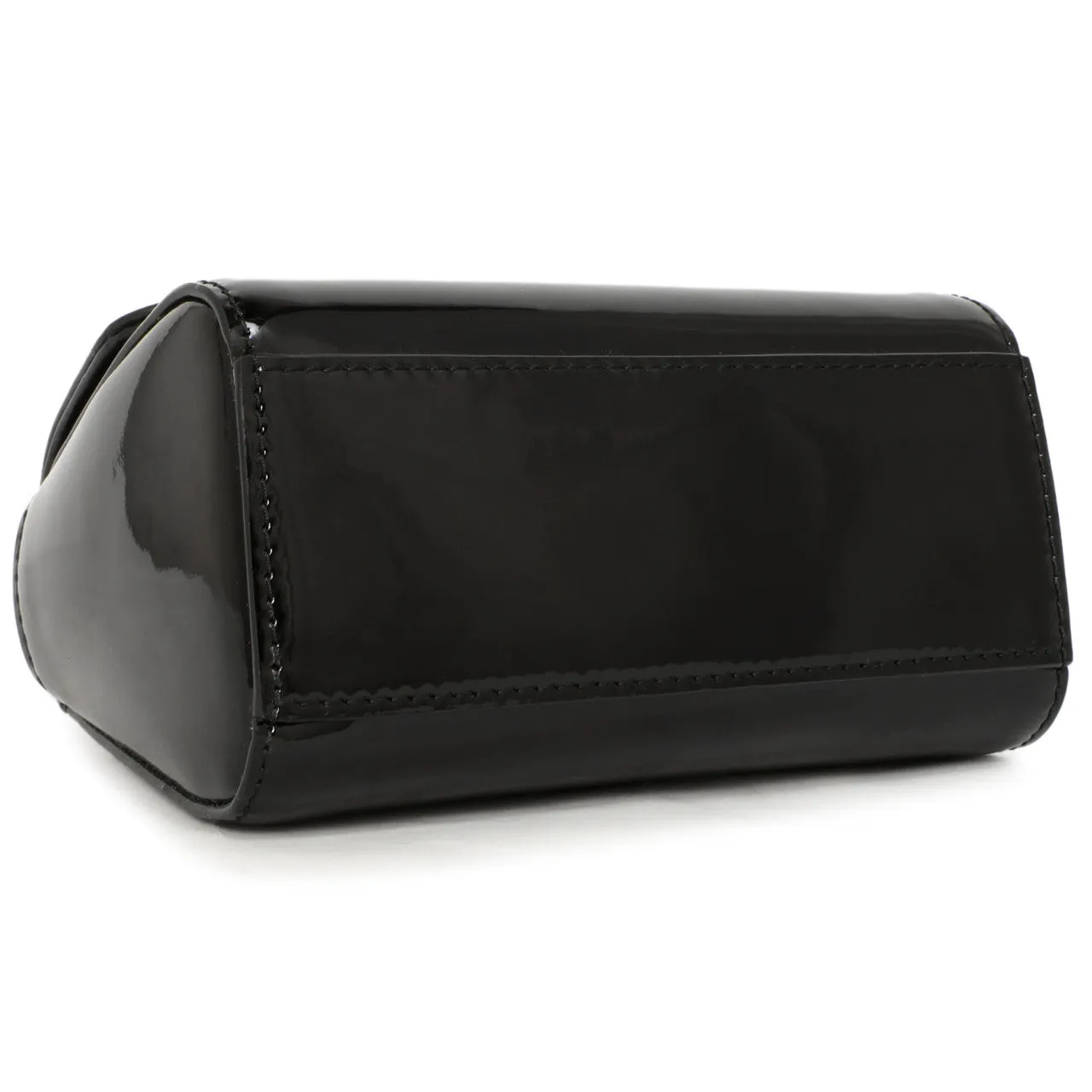 Dolce & Gabbana Black Vernice Mini Satchel