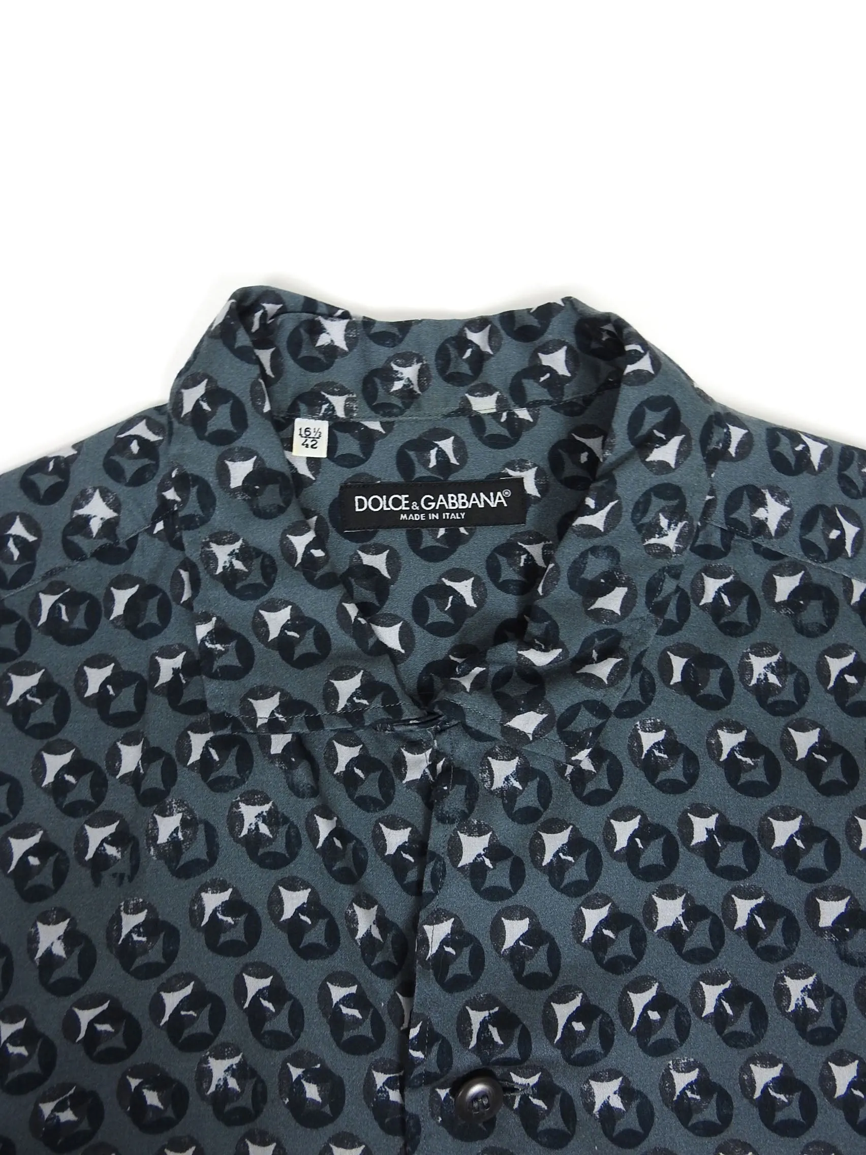 Dolce & Gabbana Patterned SS Shirt Size 16.5 || 42