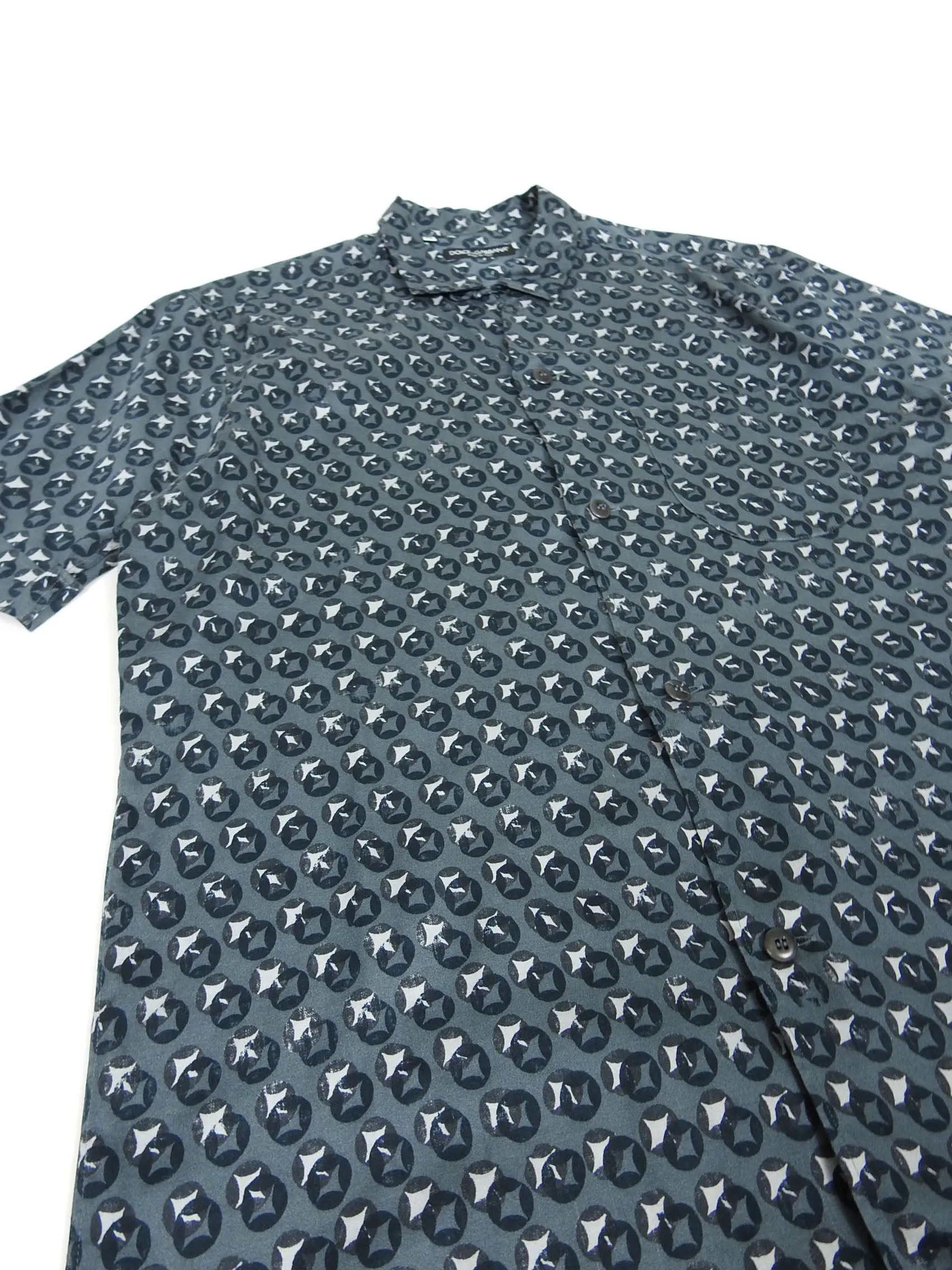 Dolce & Gabbana Patterned SS Shirt Size 16.5 || 42