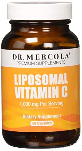 Dr. Mercola Vitamina liposómica C 1,000 mg por porción, 60 cápsulas, 30 porciones, mayor potencial de biodisponibilidad y protección contra las molestias intestinales, 2