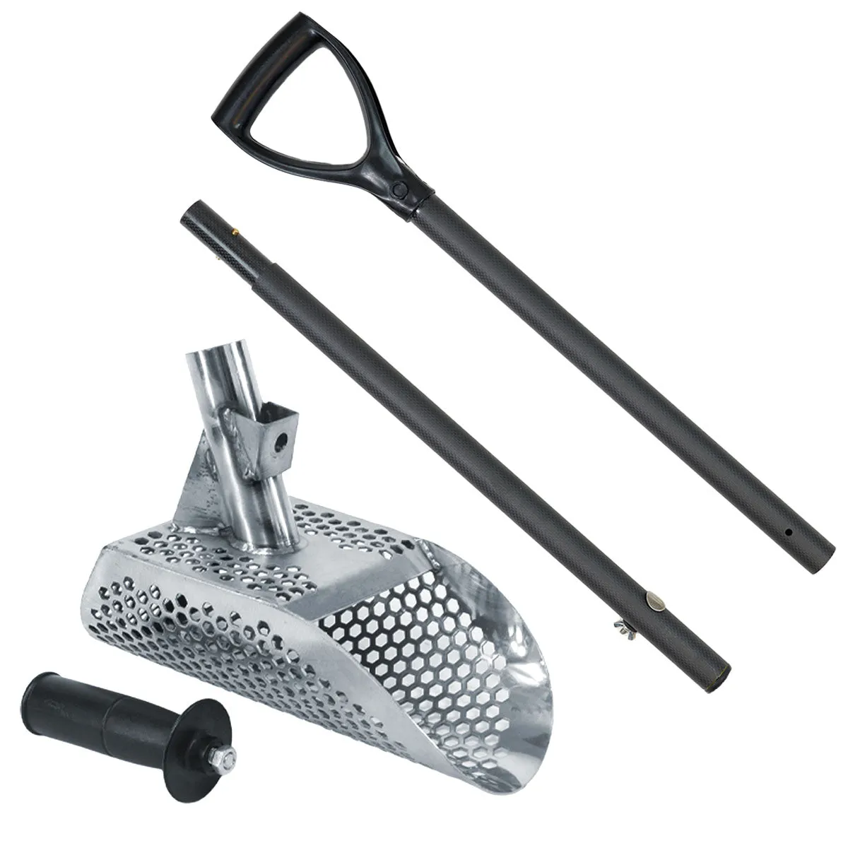 Dune Scoops Poseidon 10" x 5" Stainless Steel Metal Detector Sand Scoop Hexagon Holes