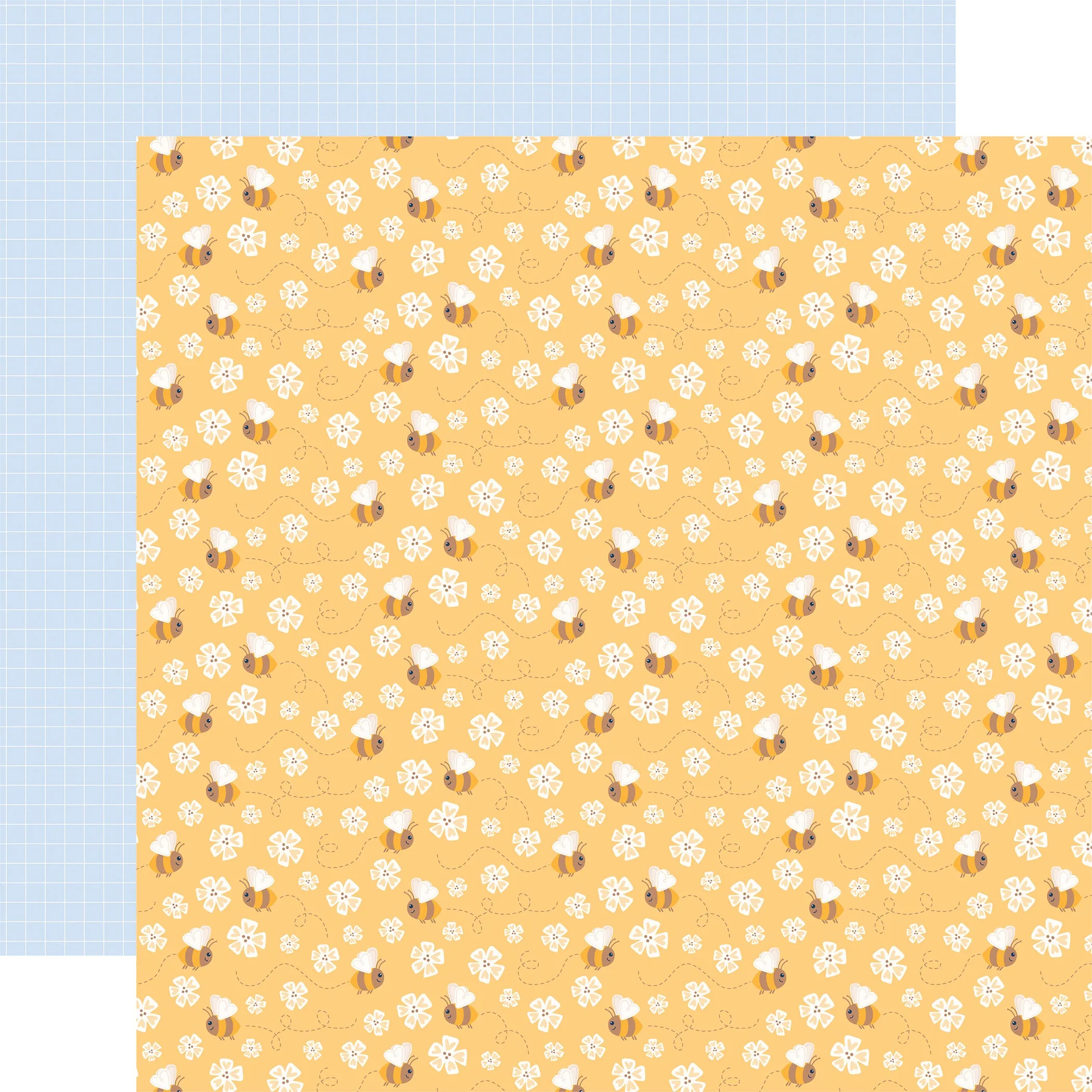 Echo Park - Blossoms and Bees - 12x12 Single Sheet - Blossoms And Bees