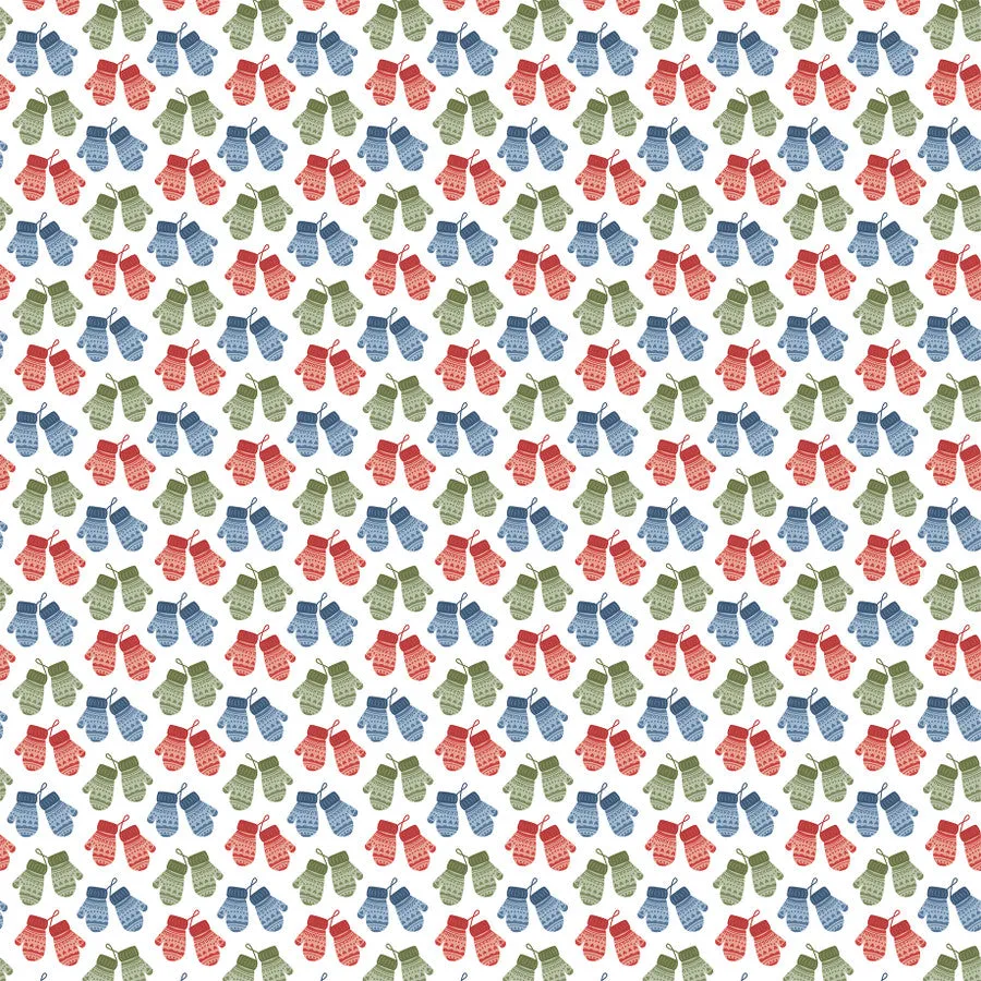 Echo Park - Chilling With My Snowmies - Chilly Mittens 12x12 Patterned Paper