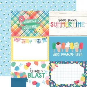 Echo Park - Sun Kissed - 12x12 Single Sheet / 6x4 Journaling Cards