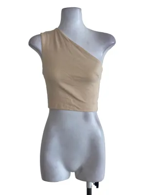 Egg Nog One Shoulder Top