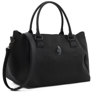 egg3 Overnight Bag in Houndstooth Black