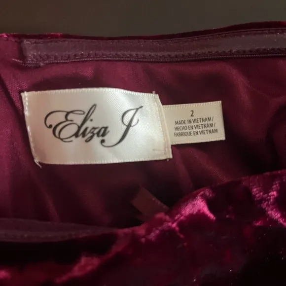Eliza J off the shoulder velvet dress