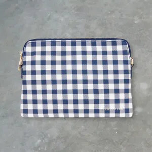 Elms   King Bowery Wallet, Navy Gingham