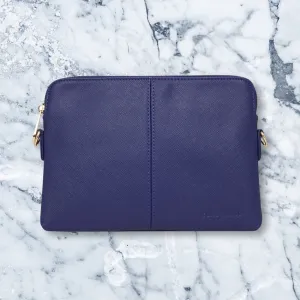 Elms   King Bowery Wallet, Navy Saffiano