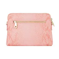 Elms   King Bowery Wallet, Pink Python