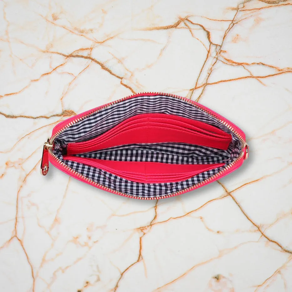 Elms   King Bowery Wallet, Raspberry