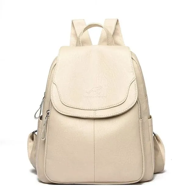 Emorie | Anti-theft leather backpack