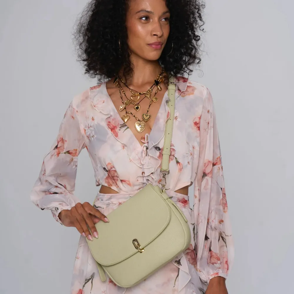 Espe Milly Green Chrome Crossbody Bag (Women's)