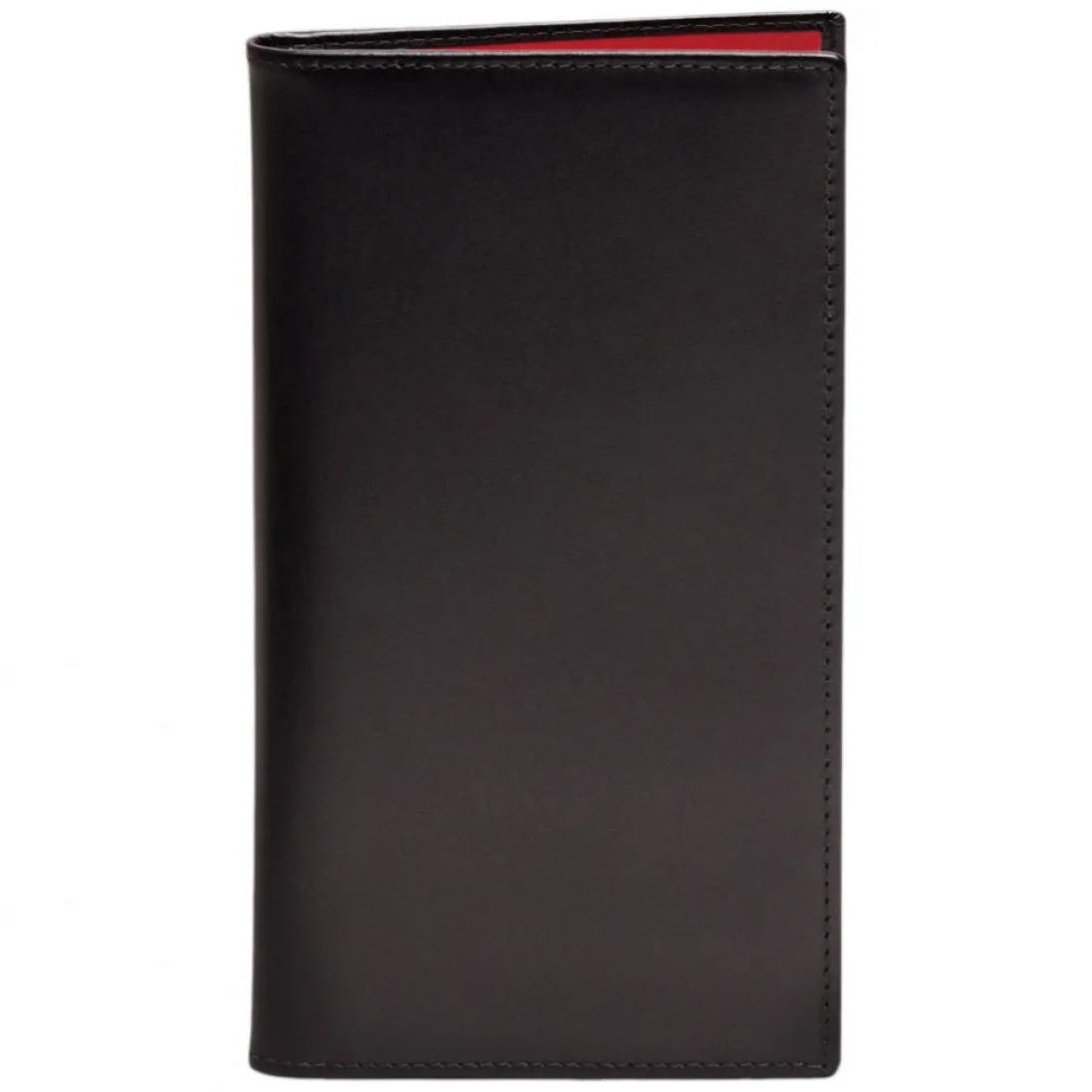 Ettinger Sterling Coat Wallet 8 Credit Card Slips Black With Red