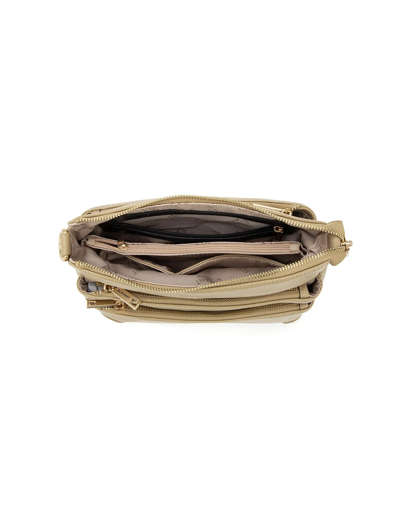 FAITH LEATHER CROSS BODY BAG- E1-0749-ARTICHOKE-SALE