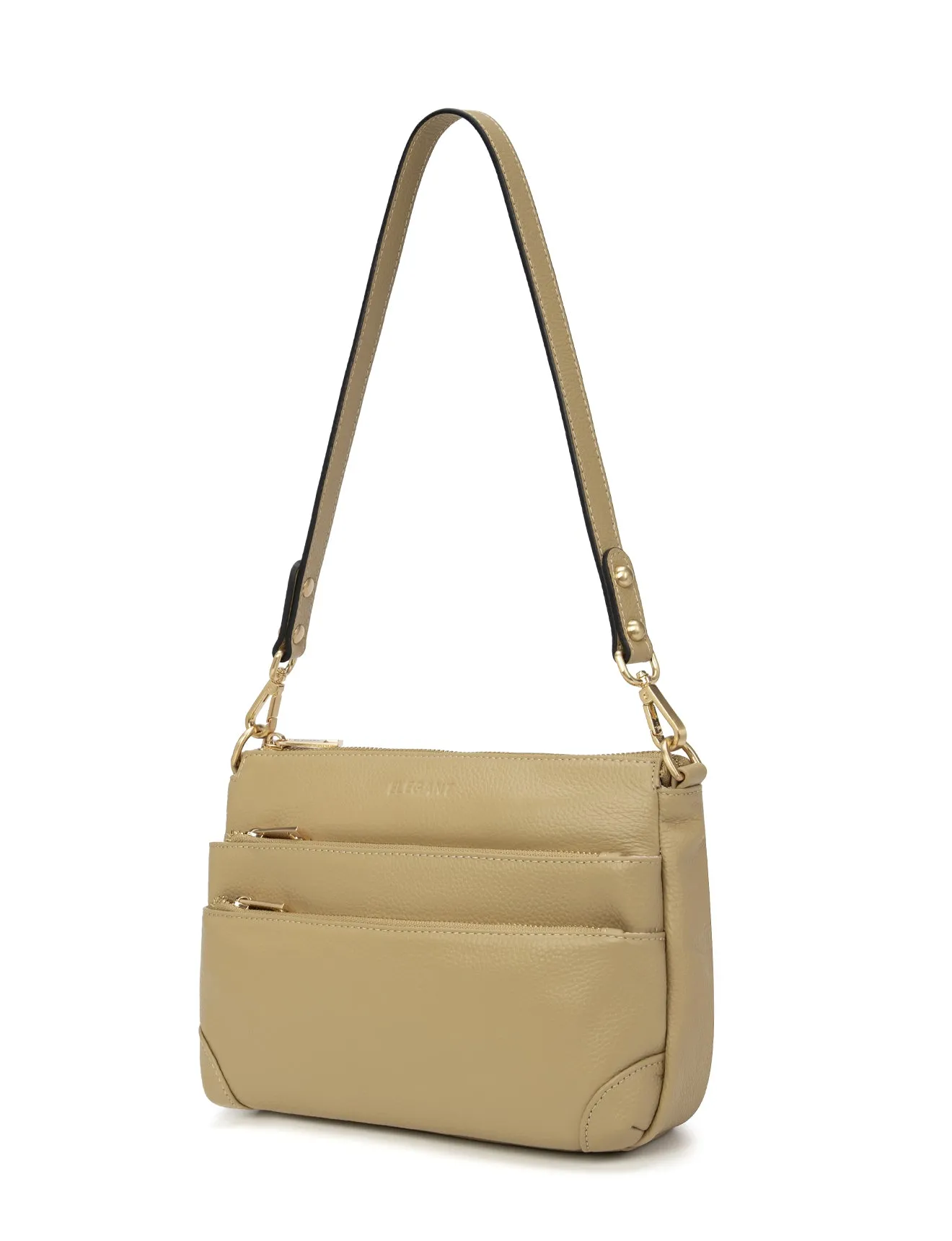 FAITH LEATHER CROSS BODY BAG- E1-0749-ARTICHOKE-SALE