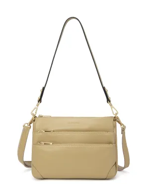 FAITH LEATHER CROSS BODY BAG- E1-0749-ARTICHOKE-SALE