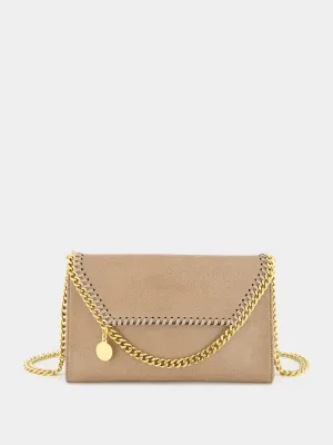 Falabella Mini Faux Brushed-Leather Shoulder Bag
