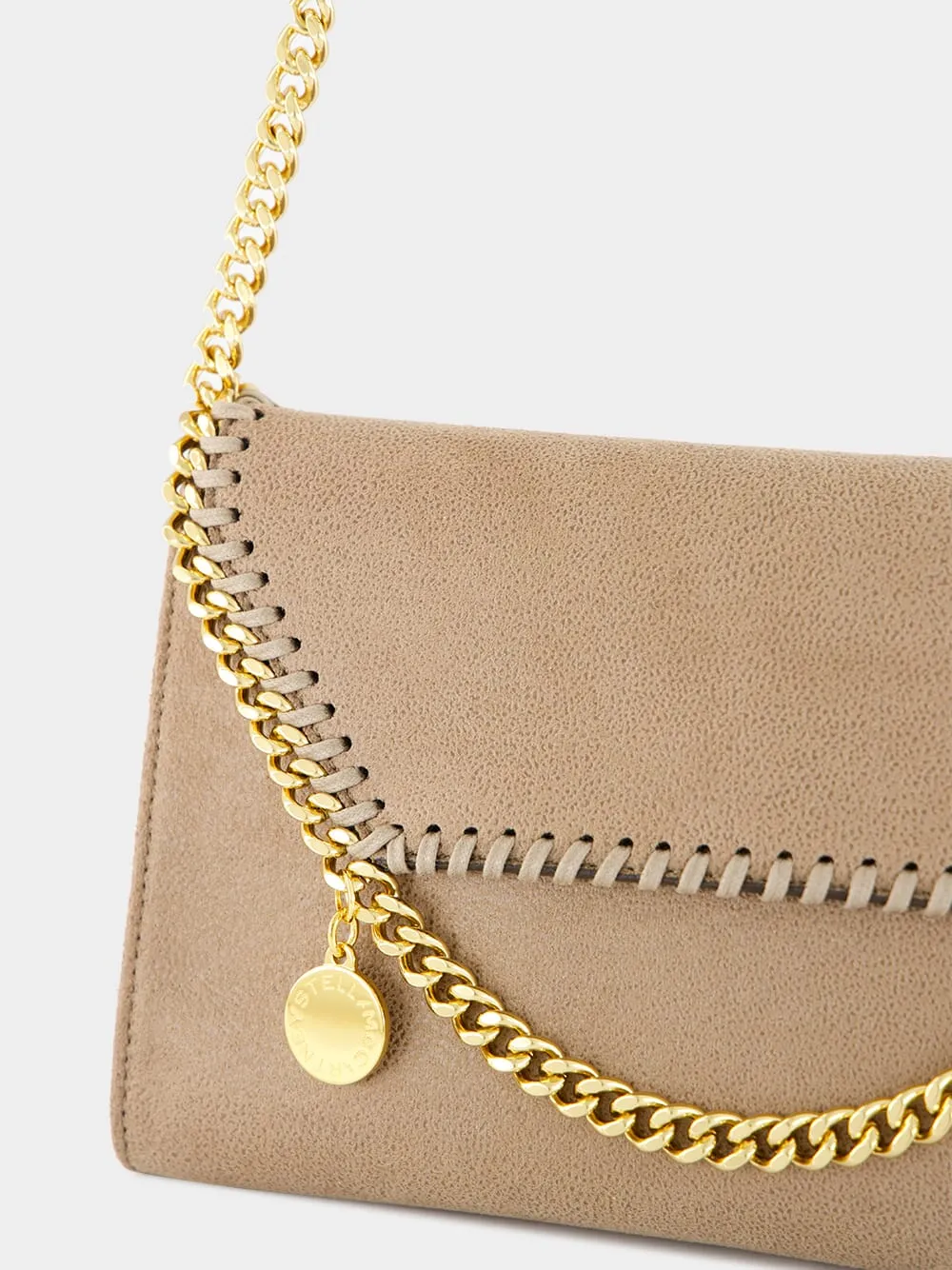 Falabella Mini Faux Brushed-Leather Shoulder Bag