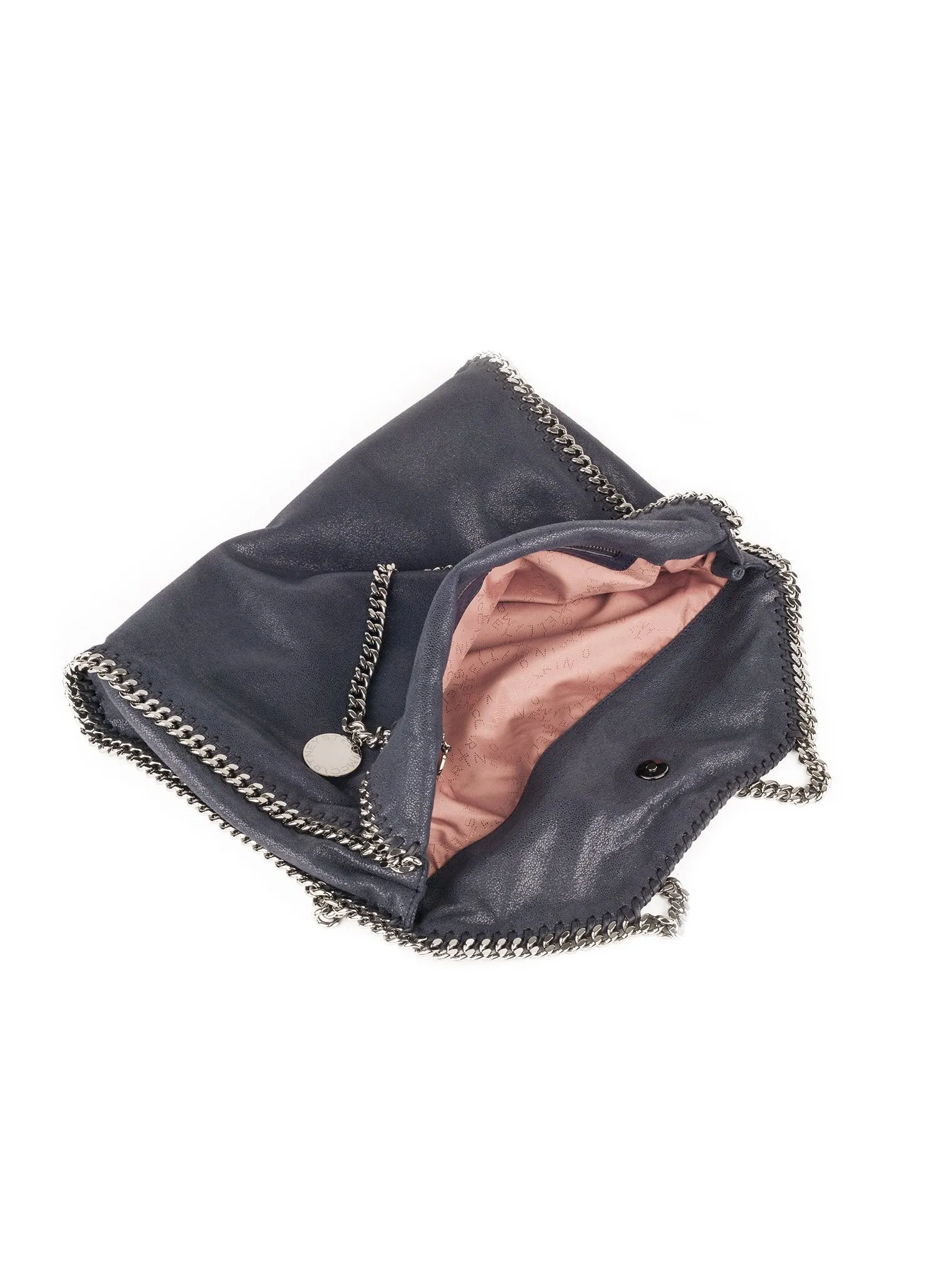 Falabella Shaggy Deer Fold Over Tote - Navy