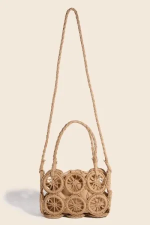 Fame Intricate Braided Wheels Crossbody Bag
