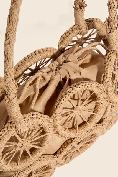 Fame Intricate Braided Wheels Crossbody Bag