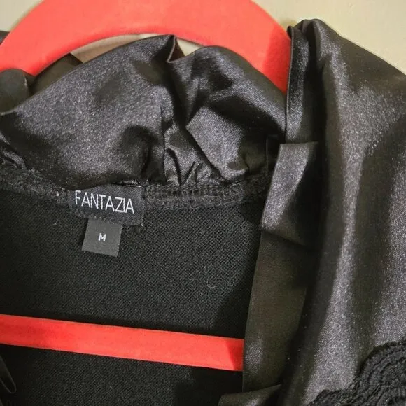 Fantazia Unique Mixed Media Long Line Exposed Zip Cardigan Sweater Size M