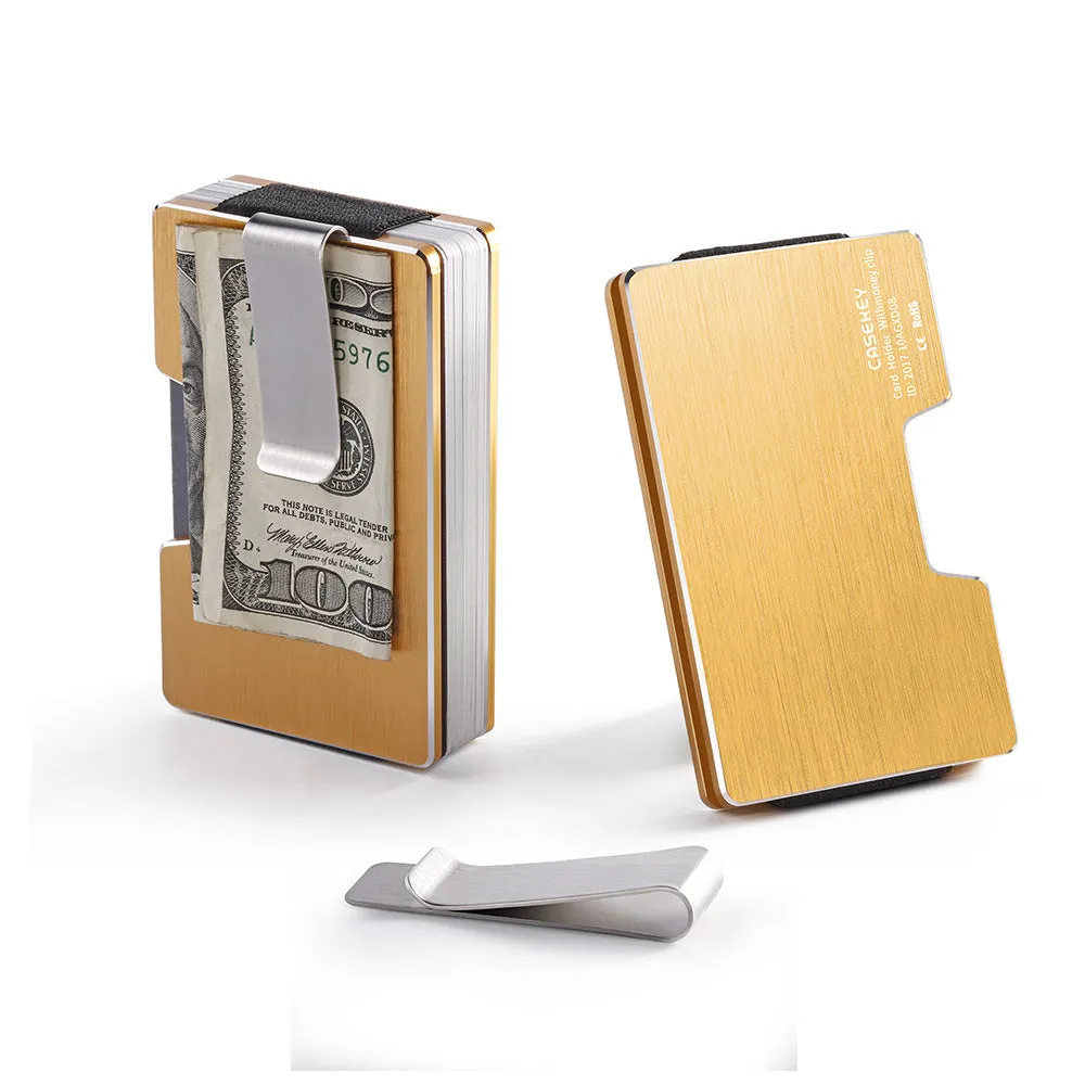 Fashion Bank Credit Card Holder Aluminum Delicate Metal Wallet