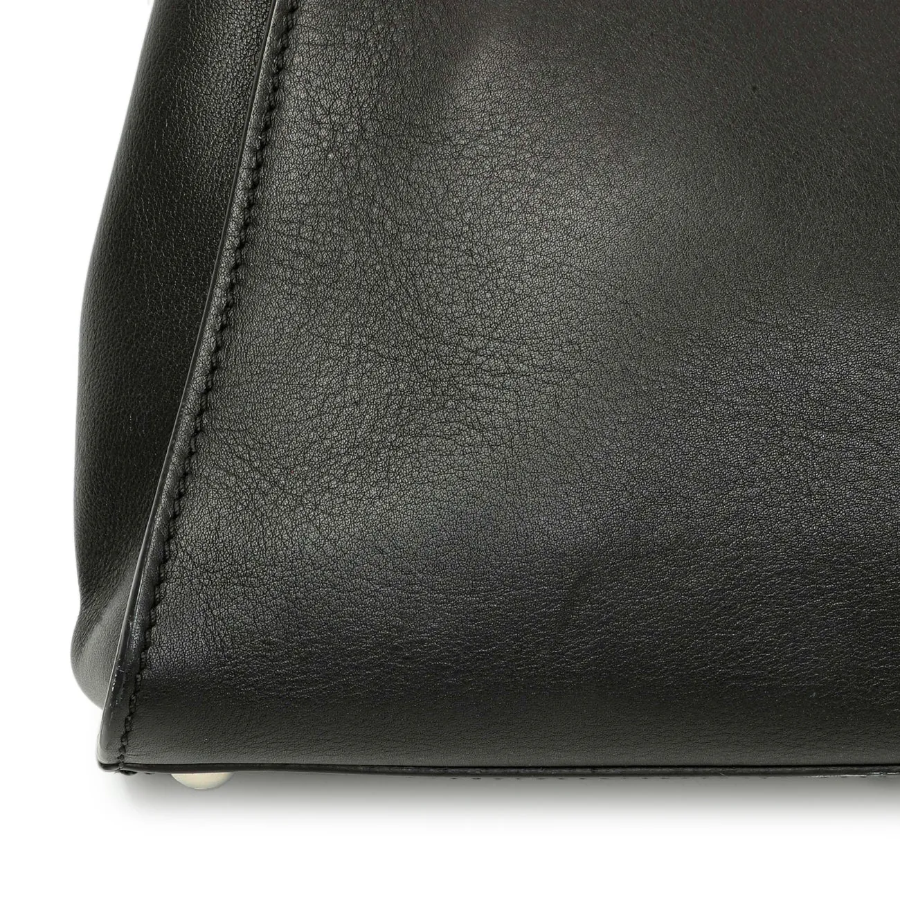 Fendi Black Vitello Seta Snakeskin Crocodile Monster Eyes Medium Peekaboo Iconic Satchel