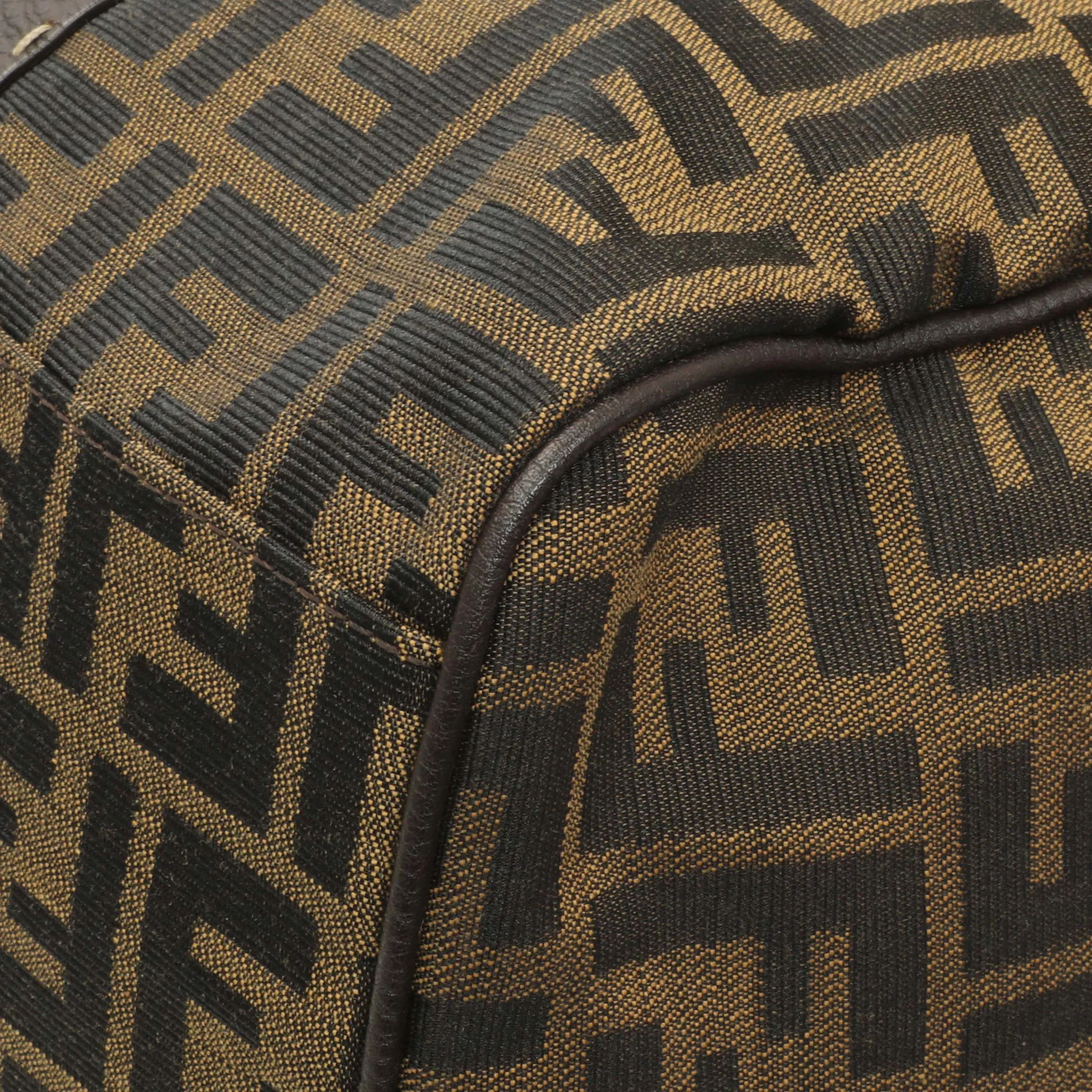 Fendi Zucca Selleria Large Boston Bag