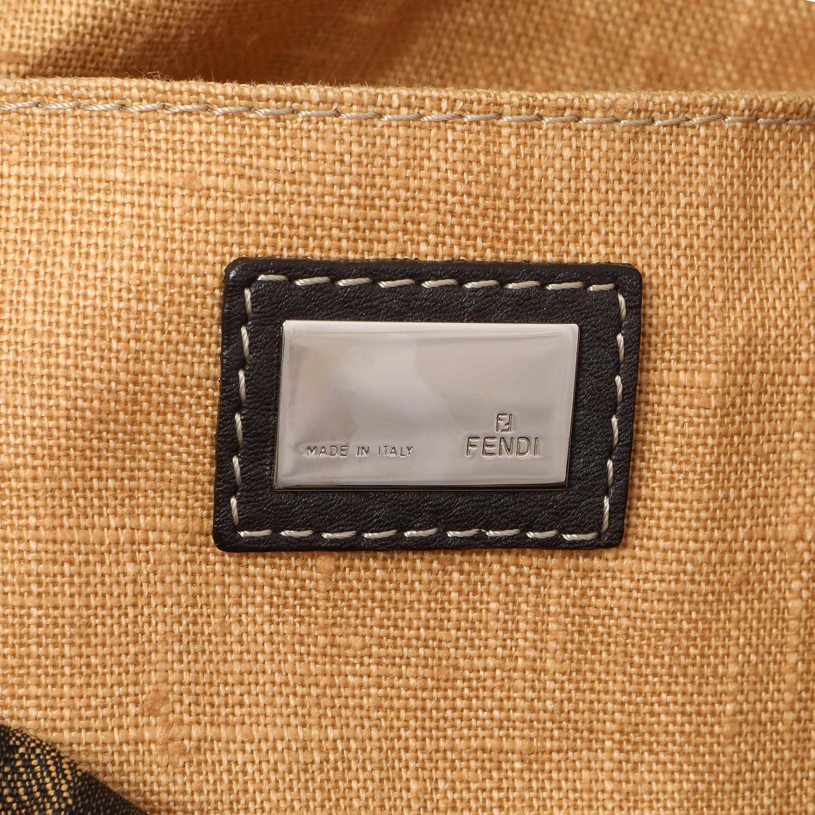 Fendi Zucca Selleria Large Boston Bag