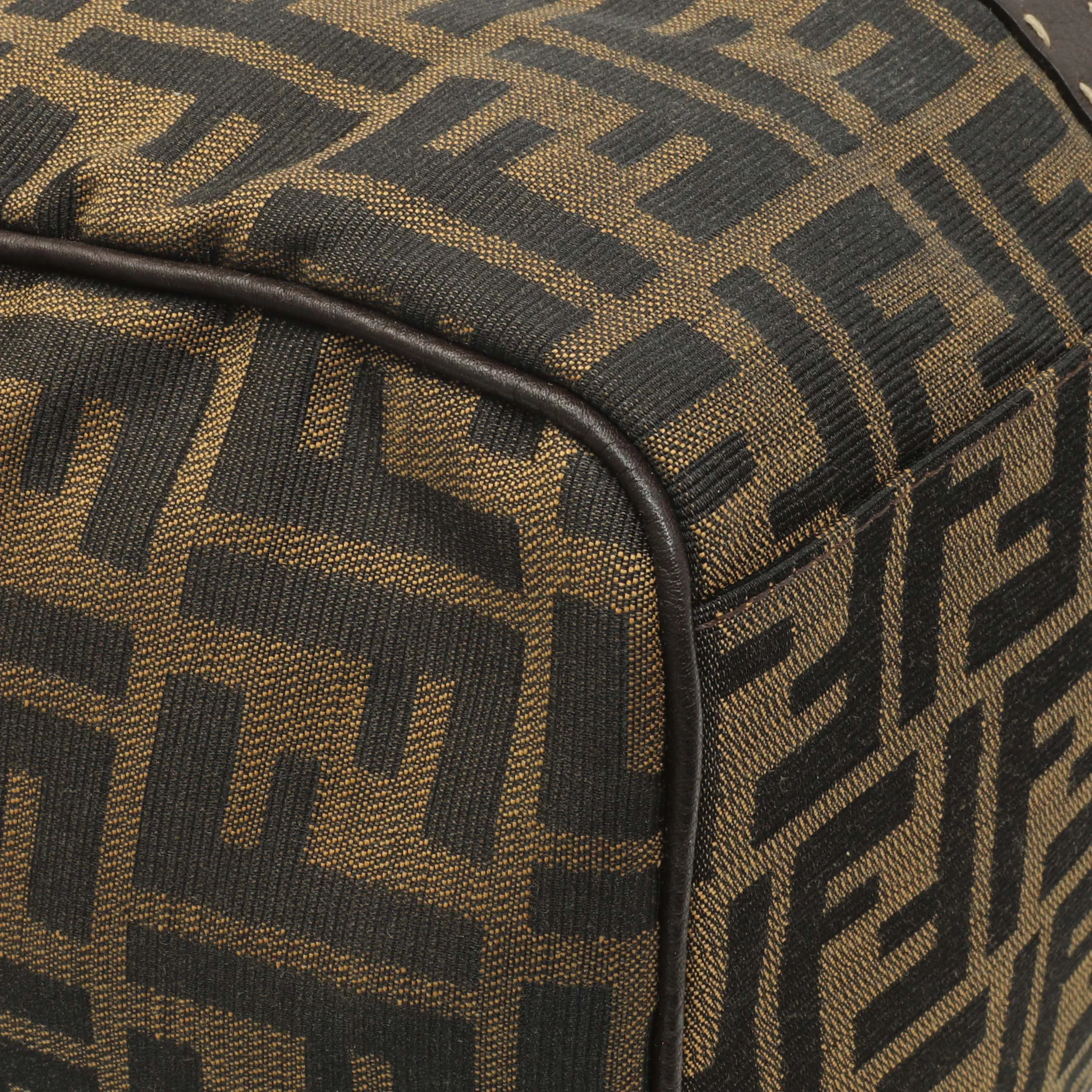 Fendi Zucca Selleria Large Boston Bag