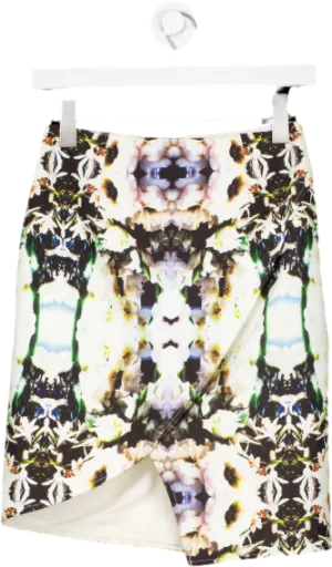FindersKeepers Cream Patterned Skirt UK XS