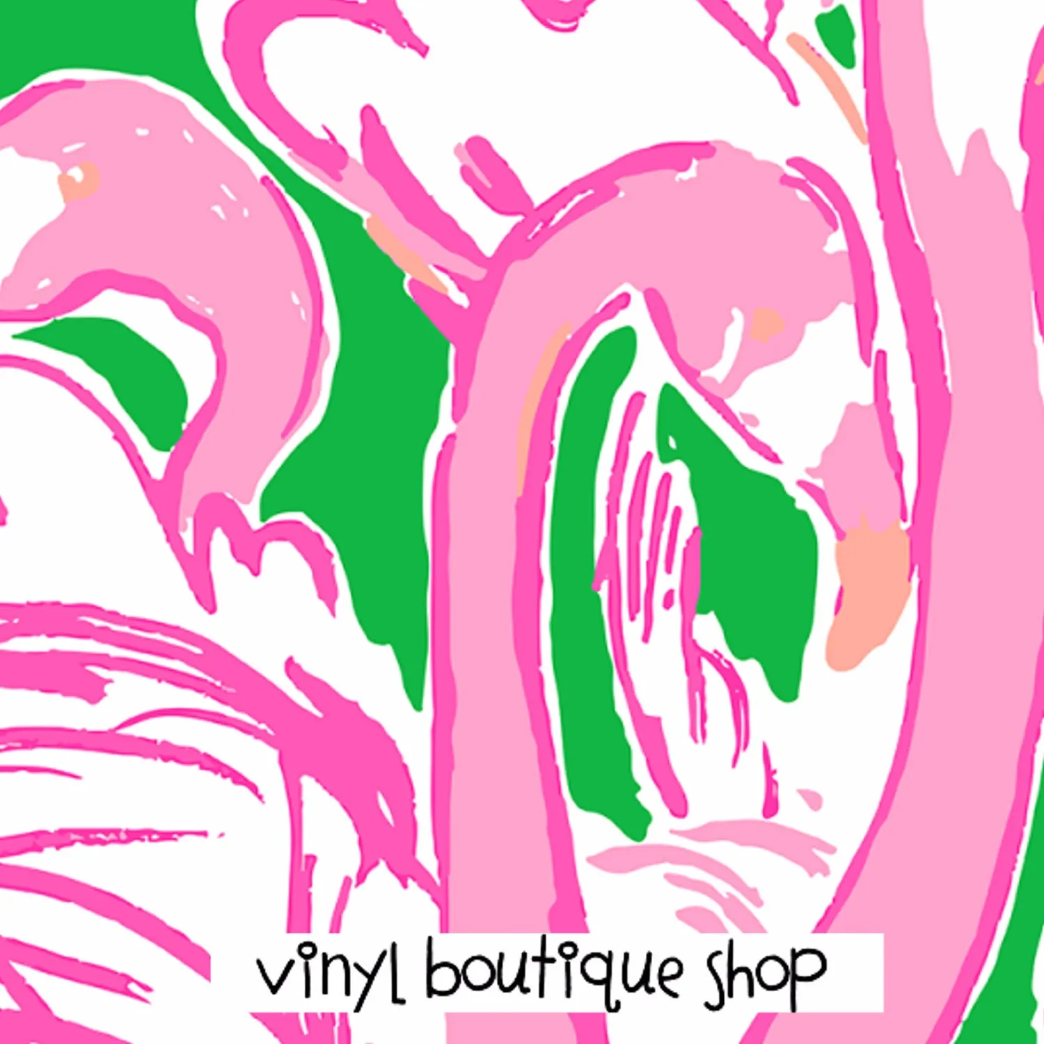 Flamingo Print Lilly Inspired Printed Patterned Craft Vinyl