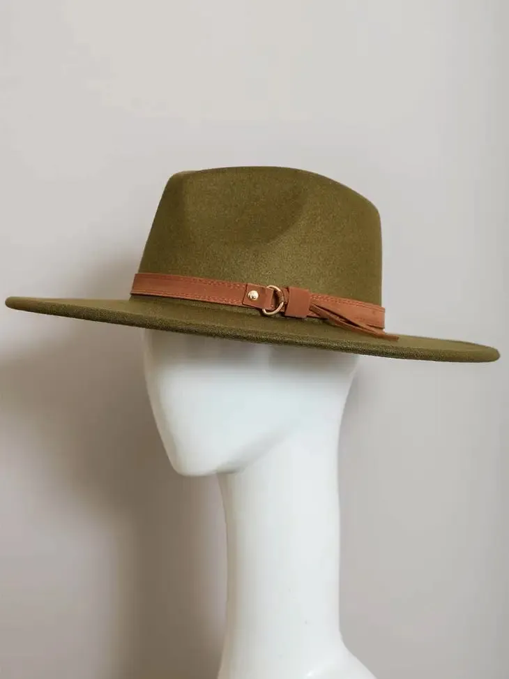 Flat Brim Buckle Hat