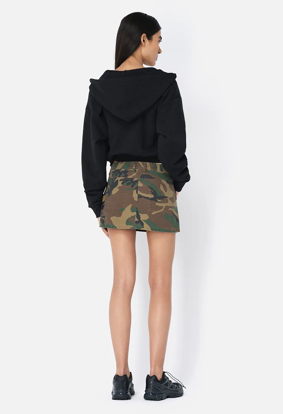 Fleeced Boca Zip Hoodie / Black